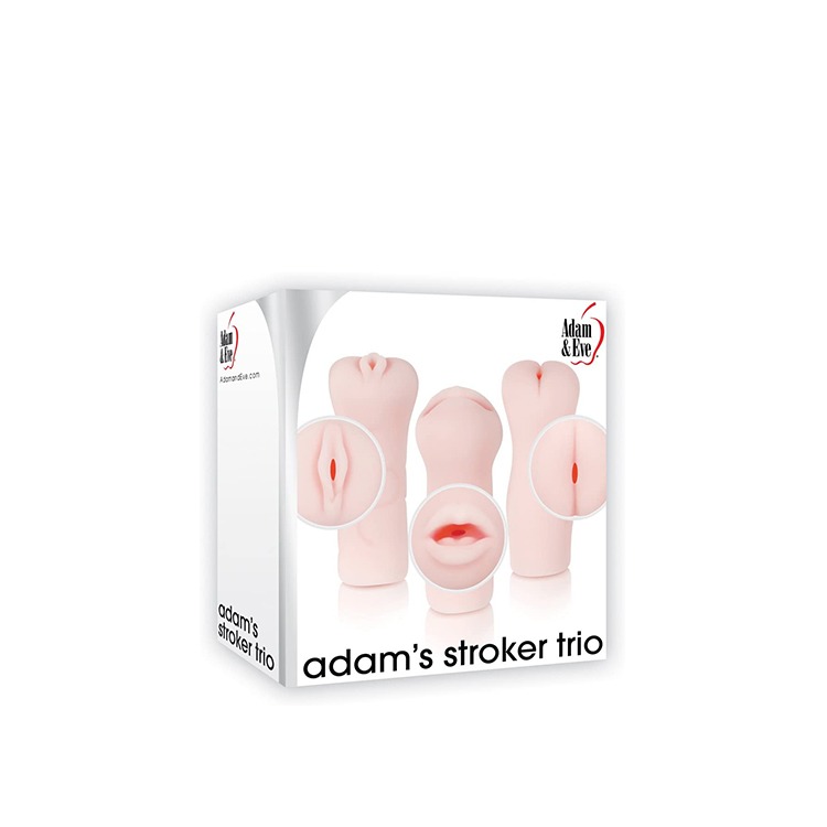 美國 ADAM&EVE 亞當三重奏 非貫通式自慰套三件組 ADAM＇S STROKER TRIO 三個部位一次滿足-細節圖2