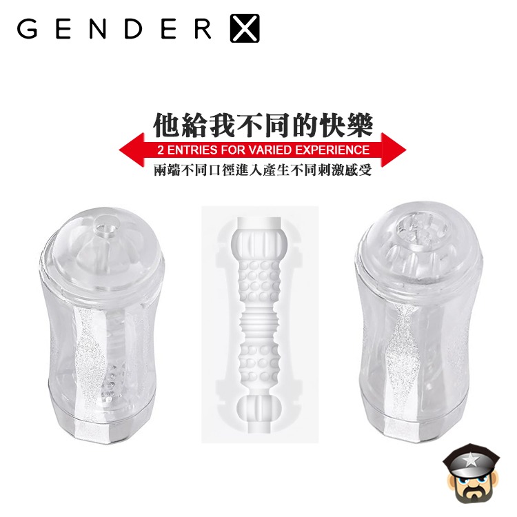 美國 GENDER X 雙拼夢幻 雙穴晶透享樂飛機杯 DOUBLE FANTASY MASTURBATOR 雙穴雙享受-細節圖3