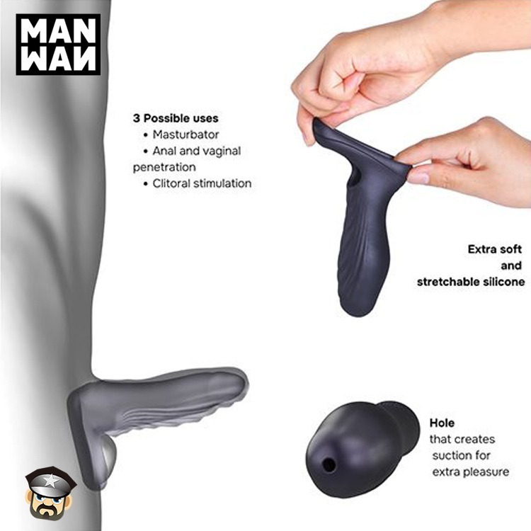 法國 MANWAN 雷翼屌套 液態矽膠增大自慰兩用套 RYZER PENIS SLEEVE MASTURBATO 增大-細節圖4