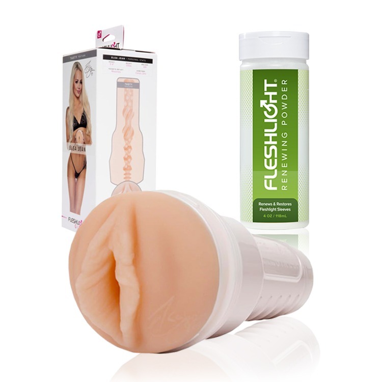 美國 FLESHLIGHT GIRLS 美陰俱樂部 愛爾莎 珍 美陰自慰器 ELSA JEAN TASTY 飛機杯-規格圖2