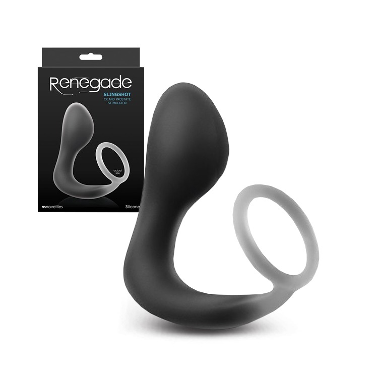 美國 NS NOVELTIES 莖力彈射 前列腺刺激屌環肛塞 SLINGSHOT COCK RING PROSTATE-細節圖2