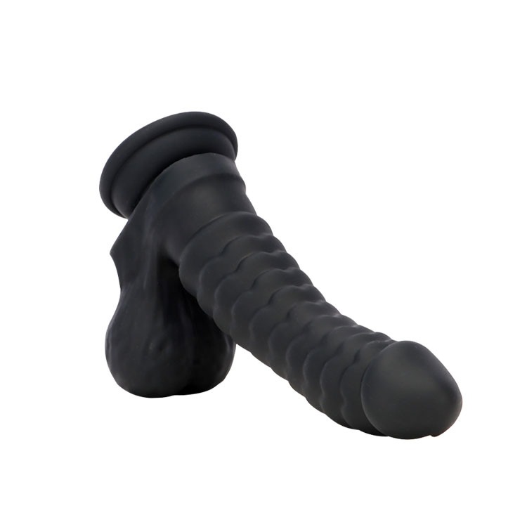 8吋獨角獸 龍麟紋路黑巨屌 8＂UNICORN BLACK REALISTIC DILDO 雙層結構堅挺好進入-細節圖2