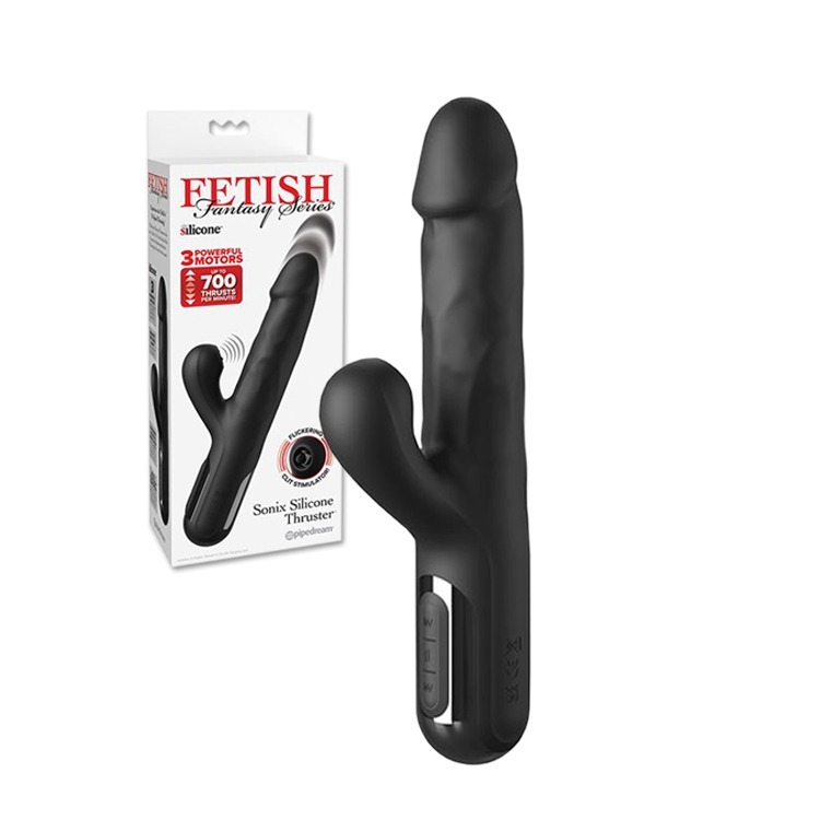 美國 PIPEDREAM 索尼克斯 快速伸縮抽插陽具按摩棒 SONIX SILICONE THRUSTER 按摩棒-細節圖2