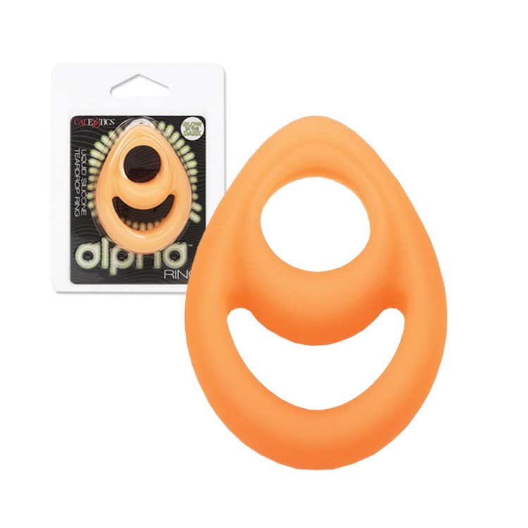美國 CEN 南瓜超人超柔軟液態矽膠夜光屌環 ALPHA TEARDROP COCK RING 持久堅挺柔軟舒適好穿戴-細節圖2