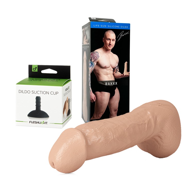 美國 FLESHJACK 貝克斯 7吋倒模擬真陽具 BAXXX 7＂ SILICONE DILDO 男優翻模陽具 GV-規格圖3