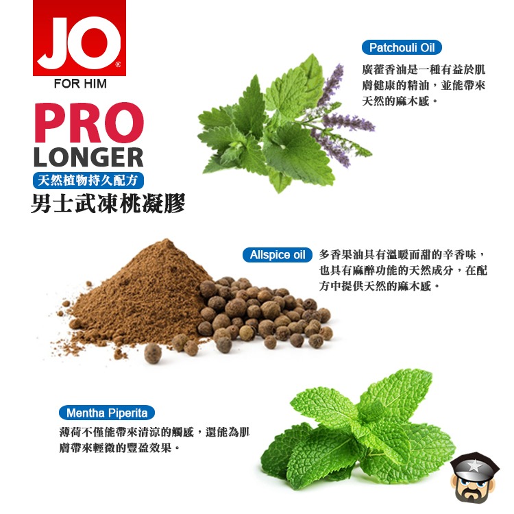 美國 SYSTEM JO 天然植物持久配方 男士武凍桃凝膠 PRO LONGER PENIS GEL 2oz 持久緩射-細節圖6