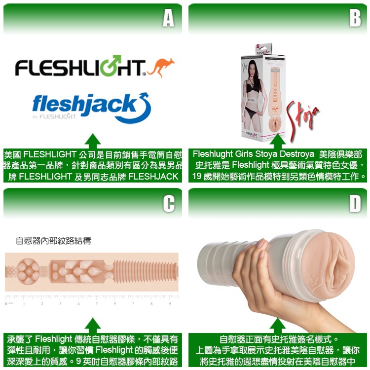 美國 FLESHLIGHT GIRLS 美陰俱樂部 史托雅美陰自慰器 STOYA DESTROYA  毀滅者性愛大師-細節圖3