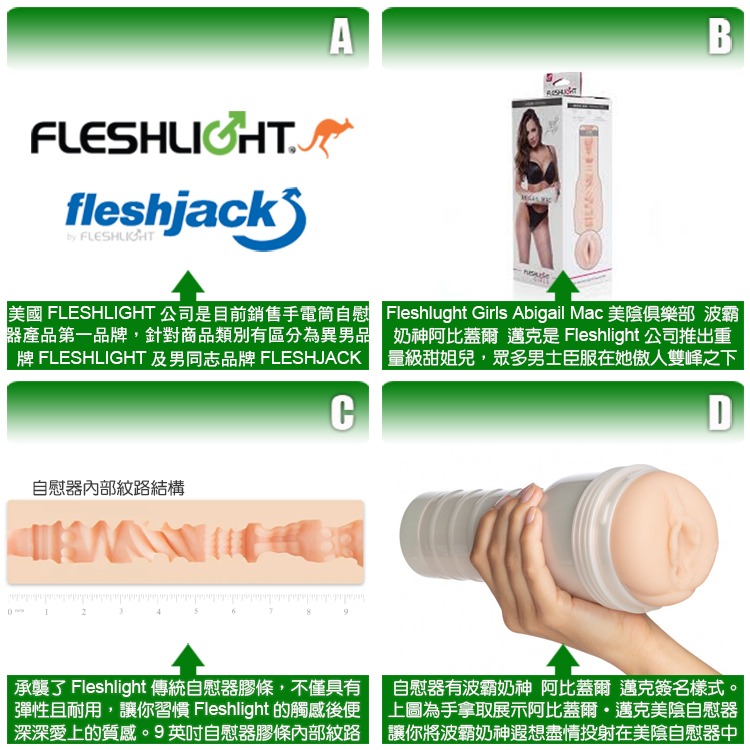 美國 FLESHLIGHT GIRLS 美陰俱樂部 波霸奶神阿比蓋爾邁克 美陰自慰器 ABIGAIL MAC-細節圖3
