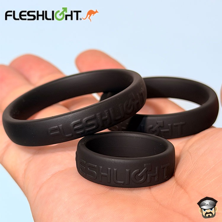美國 FLESHLIGHT 鉑金級矽膠屌環 FLESHBANDS SILICONE COCK RING 3PACK-細節圖4