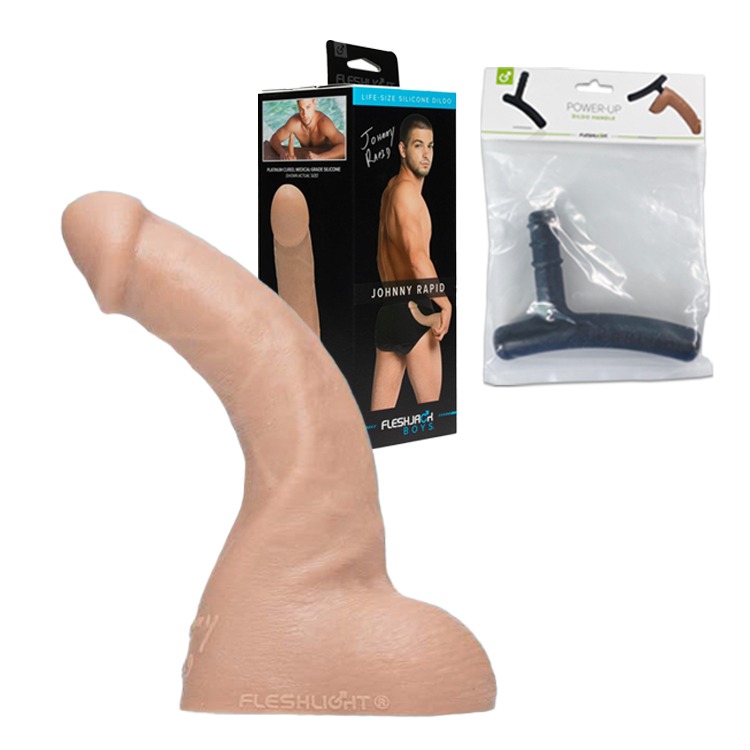 美國 FLESHJACK 強尼瑞皮德 7吋倒模擬真陽具 JOHNNY RAPID 7＂ SILICONE DILDO-規格圖2