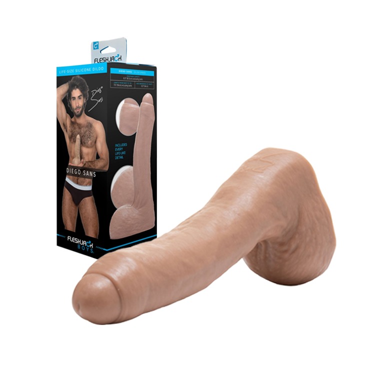 美國 FLESHJACK 迪亞哥桑斯 7.5吋倒模陽具 DIEGO SANS 7.5＂ SILICONE DILDO-規格圖1