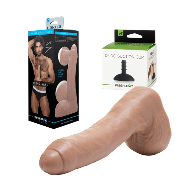 美國 FLESHJACK 迪亞哥桑斯 7.5吋倒模陽具 DIEGO SANS 7.5＂ SILICONE DILDO-規格圖3