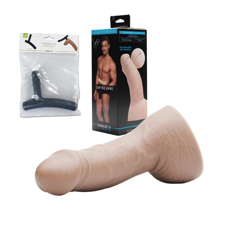 美國 FLESHJACK 卡特丹恩 7吋倒模擬真陽具 CARTER DANE 7＂ SILICONE DILDO 翻模-規格圖2