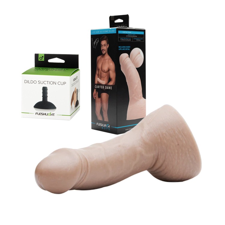 美國 FLESHJACK 卡特丹恩 7吋倒模擬真陽具 CARTER DANE 7＂ SILICONE DILDO 翻模-規格圖3