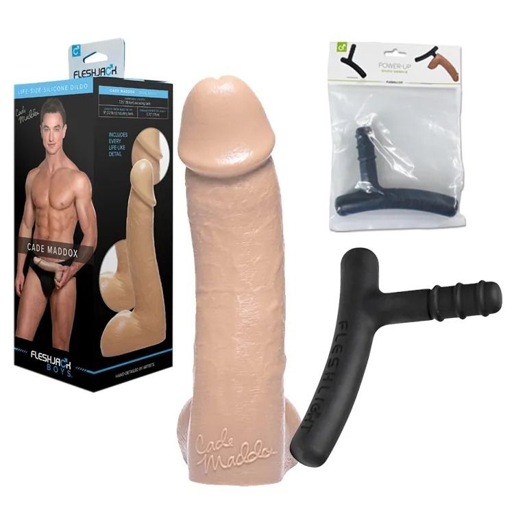 美國 FLESHJACK 凱德 馬多克斯 9吋倒模擬真陽具 CADE MADDOX 9 INCH DILDO COCK-規格圖2