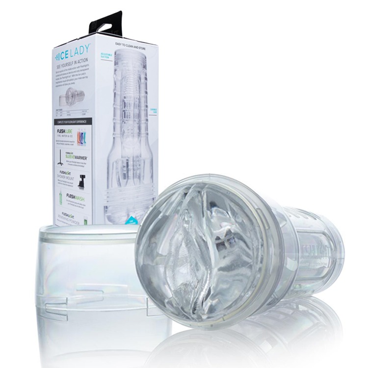 美國 FLESHLIGHT 美陰俱樂部 晶透美人美陰自慰器 ICE LADY CRYSTAL MASTURBATOR-規格圖1
