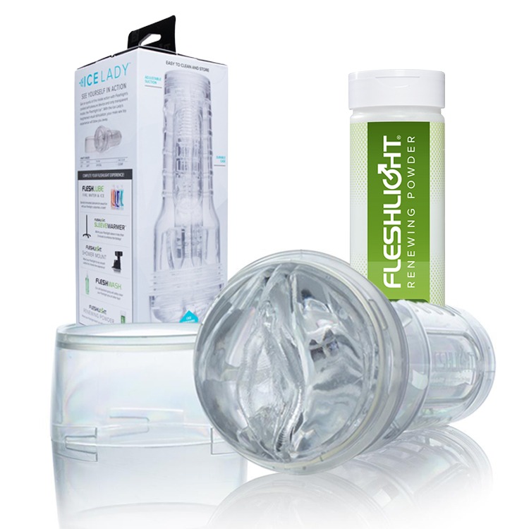 美國 FLESHLIGHT 美陰俱樂部 晶透美人美陰自慰器 ICE LADY CRYSTAL MASTURBATOR-規格圖2