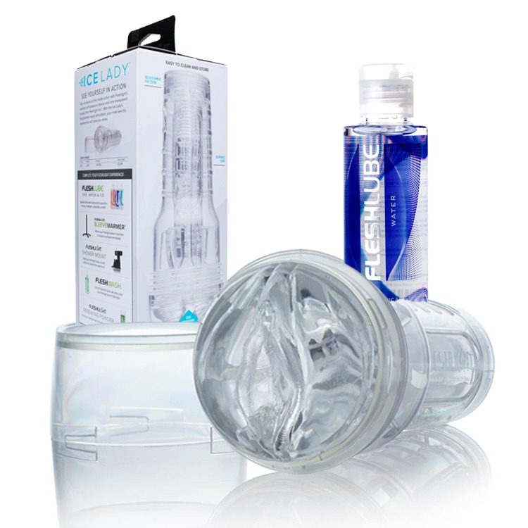 美國 FLESHLIGHT 美陰俱樂部 晶透美人美陰自慰器 ICE LADY CRYSTAL MASTURBATOR-規格圖4