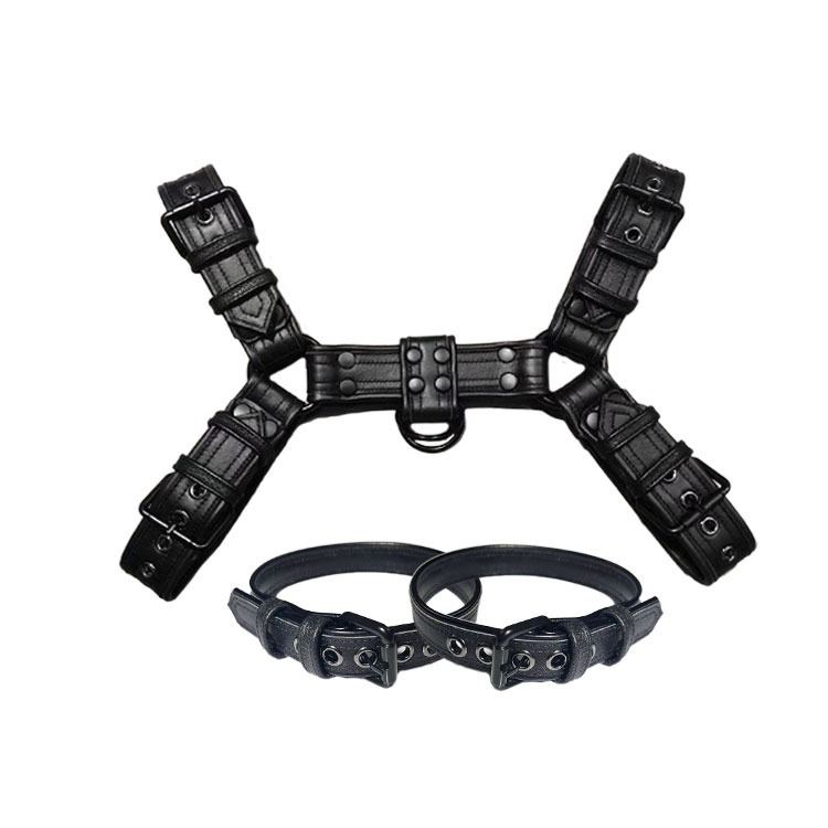 浩克 可調式仿皮革胸甲手臂環組 HULK HARNESS AND ARMBAND 彰顯你的雄性威猛感-細節圖2