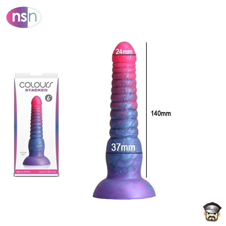美國 NS NOVELTIES 炫彩疊疊樂 液態矽膠肛塞 COLOURS STACKED ANAL PLUG 初階進階-細節圖5