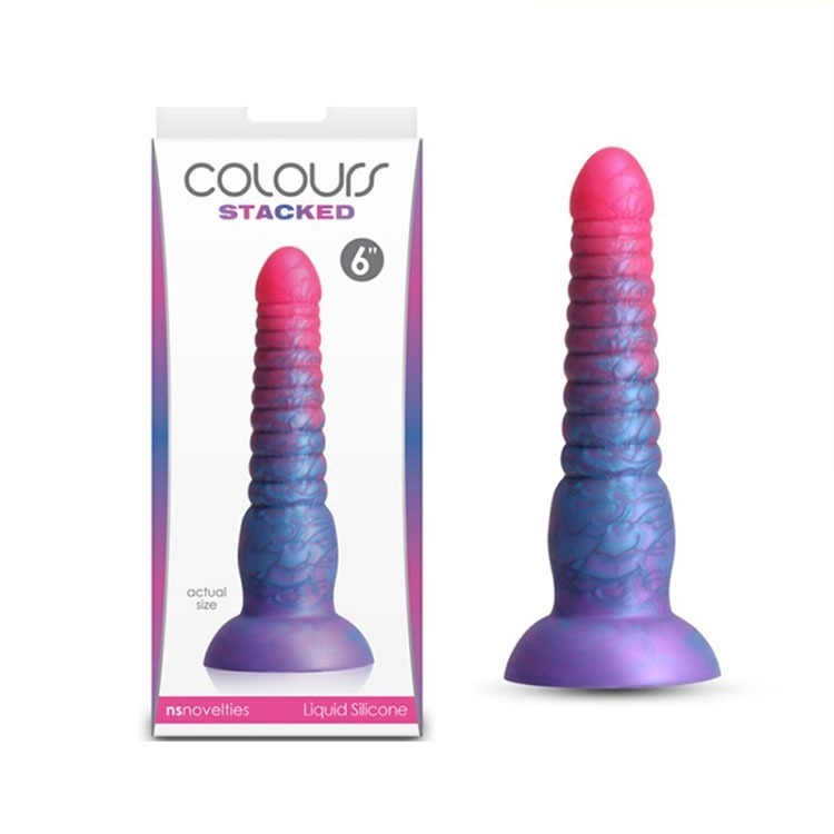美國 NS NOVELTIES 炫彩疊疊樂 液態矽膠肛塞 COLOURS STACKED ANAL PLUG 初階進階-規格圖1