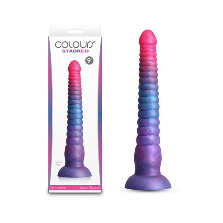 美國 NS NOVELTIES 炫彩疊疊樂 液態矽膠肛塞 COLOURS STACKED ANAL PLUG 初階進階-規格圖2