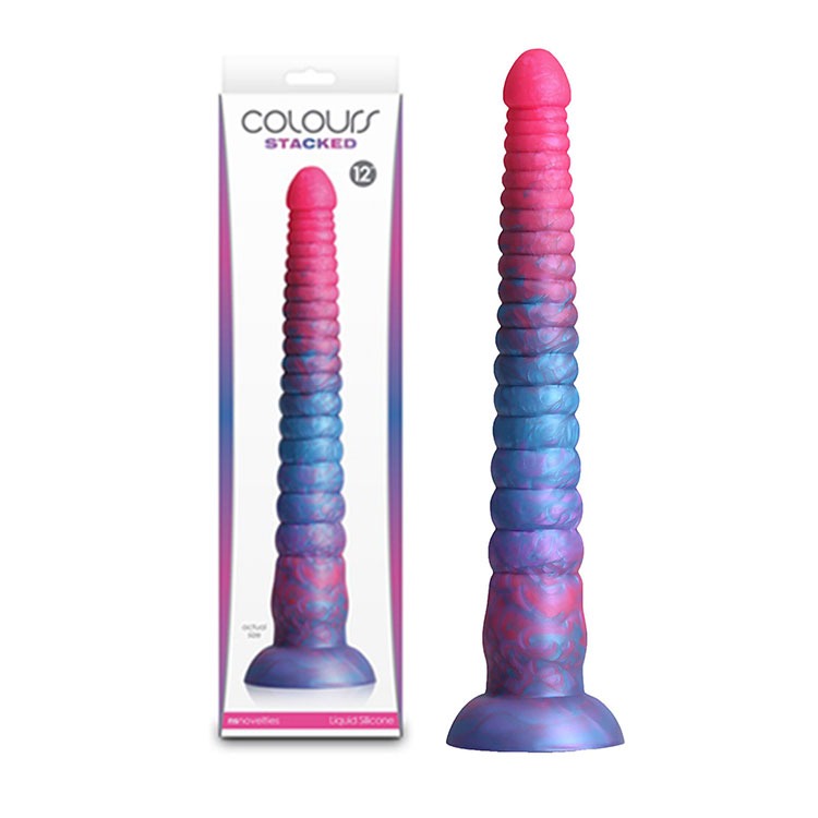 美國 NS NOVELTIES 炫彩疊疊樂 液態矽膠肛塞 COLOURS STACKED ANAL PLUG 初階進階-規格圖3