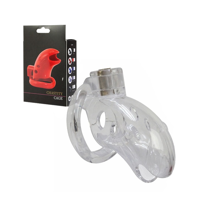 透明大嘴鰻貞操束縛套組 MALE CHASTITY CAGE 大嘴流線開口貞操鳥籠 禁慾 CB BDSM 調教-細節圖2