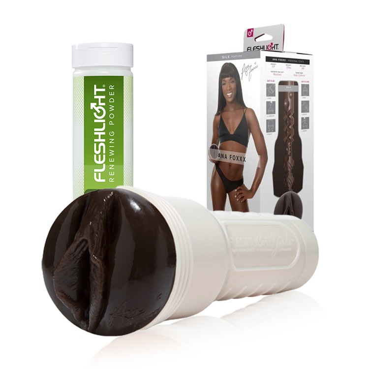 美國 FLESHLIGHT GIRLS 美陰俱樂部 安娜福克斯 美陰自慰器 ANA FOXXX SILK 巧克力超級-規格圖2