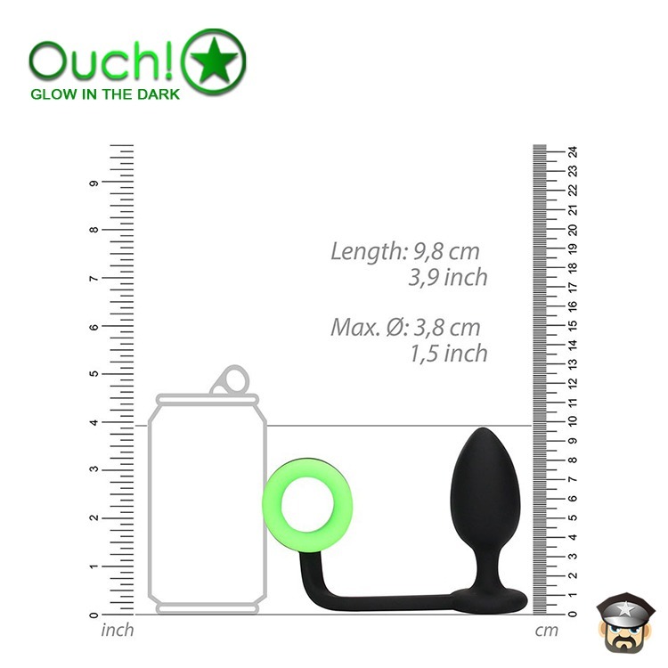 美國 SHOTS OUCH 淫光前後雙嗨 屌環肛塞 BUTT PLUG WITH COCK RING 雙重享受一觸即發-細節圖8