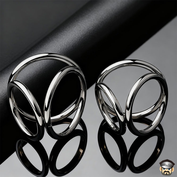 酷兒嚴選 3D立體鋼鐵屌環 THE TRIAD CHAMBER COCK AND BALL RING 集中托高堅挺無比-細節圖4