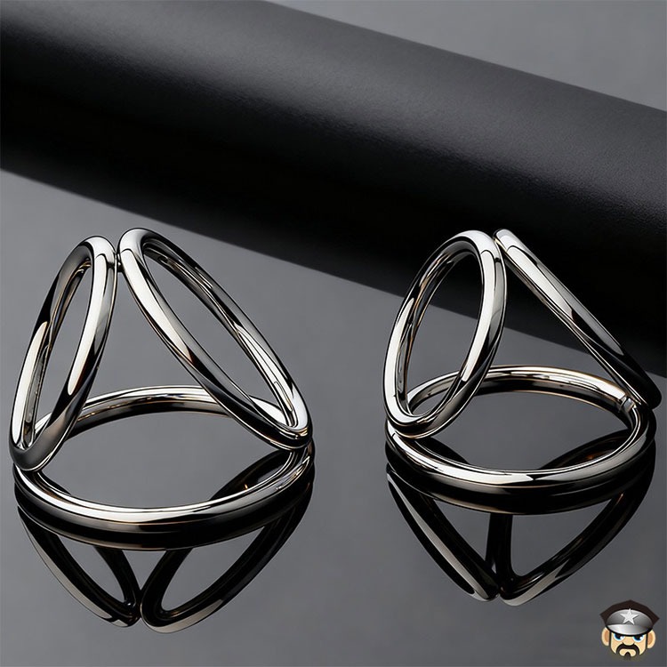 酷兒嚴選 3D立體鋼鐵屌環 THE TRIAD CHAMBER COCK AND BALL RING 集中托高堅挺無比-細節圖5