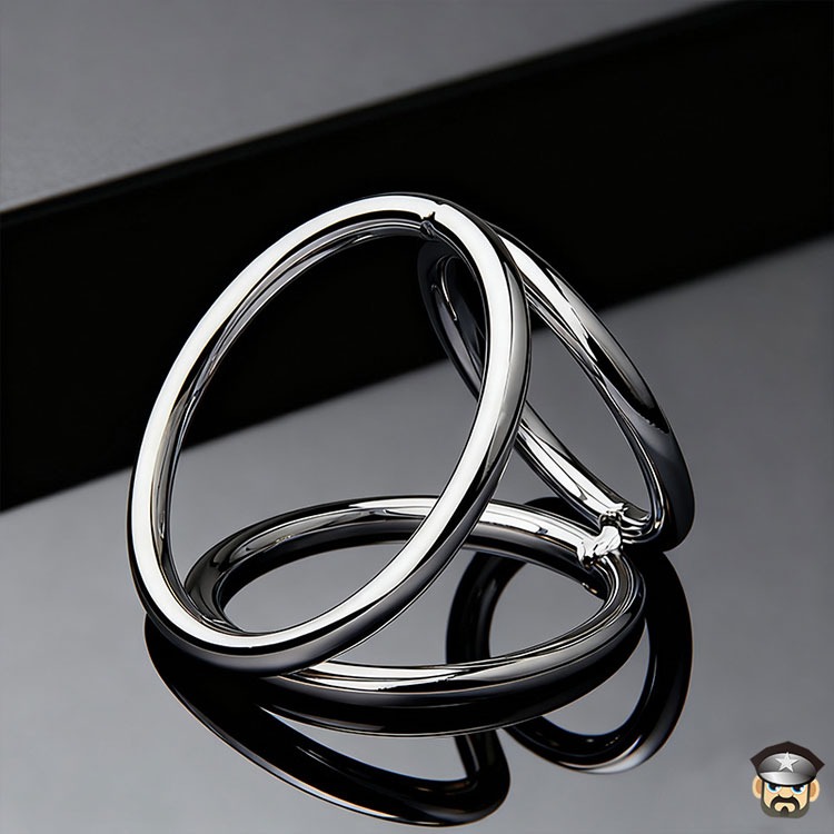 酷兒嚴選 3D立體鋼鐵屌環 THE TRIAD CHAMBER COCK AND BALL RING 集中托高堅挺無比-細節圖7