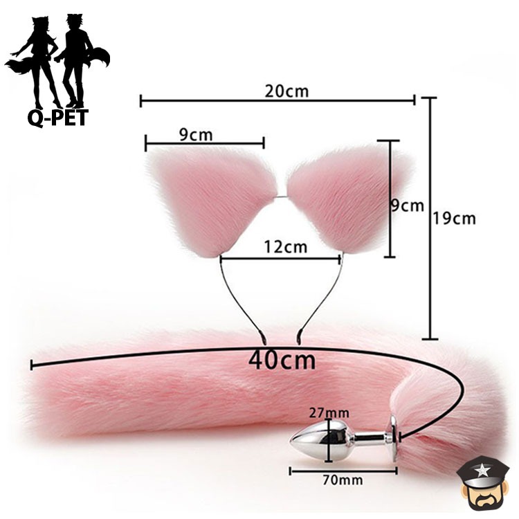 萌寵 動物造型耳朵髮箍尾巴肛塞 COSPLAY EAR AND TAIL PLUG 獸性大發 情慾無法擋-細節圖4