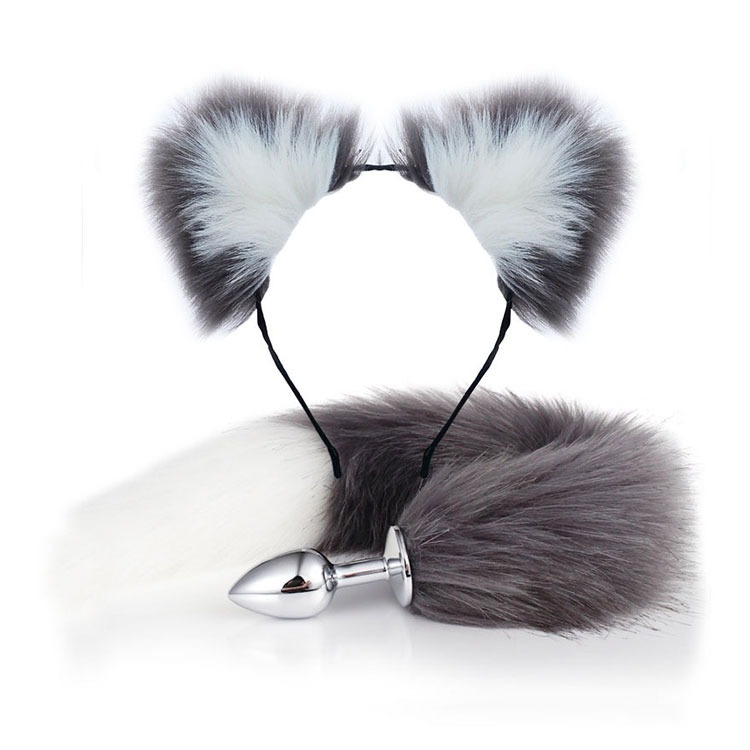 萌寵 動物造型耳朵髮箍尾巴肛塞 COSPLAY EAR AND TAIL PLUG 獸性大發 情慾無法擋-規格圖1