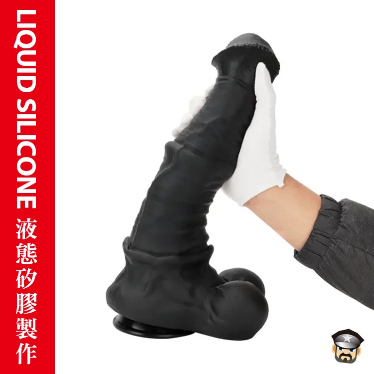 純種馬黑巨屌 液態矽膠馬屌造型陽具 BLACK STALLION DILDO WITH LIQUID SILICONE-細節圖9