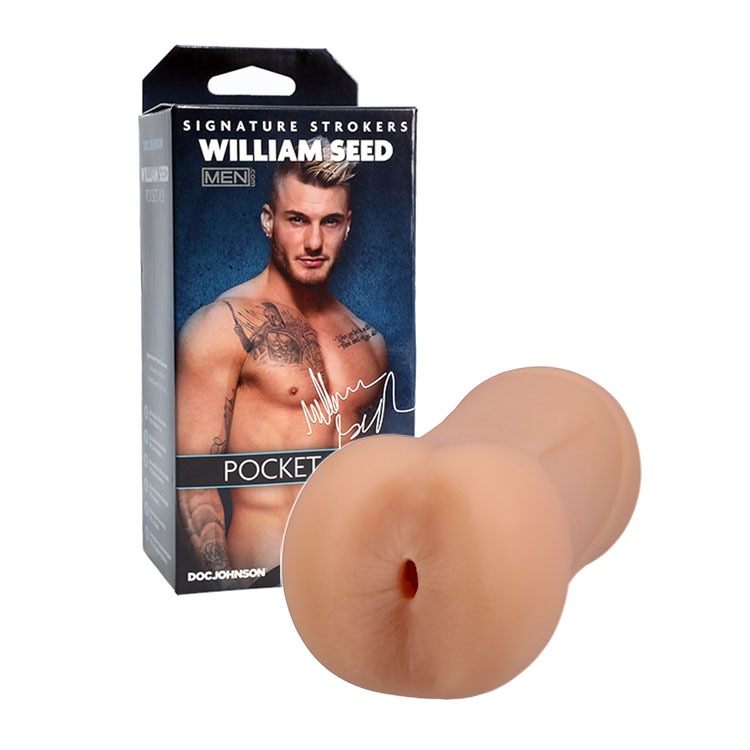 美國 DOC JOHNSON 口袋翹臀 威廉士德自慰器 POCKET ASS WILLIAM SEED ULTRASK-細節圖2