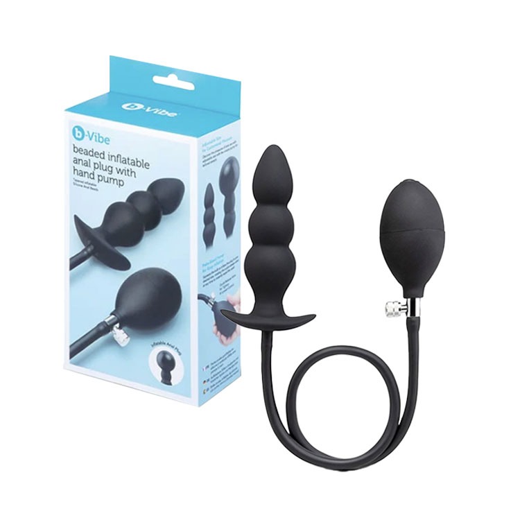美國 B-VIBE 愛的膨脹 充氣肛塞 後庭擴張訓練 BEADED INFLATABLE ANAL PLUG 初階高階-細節圖2