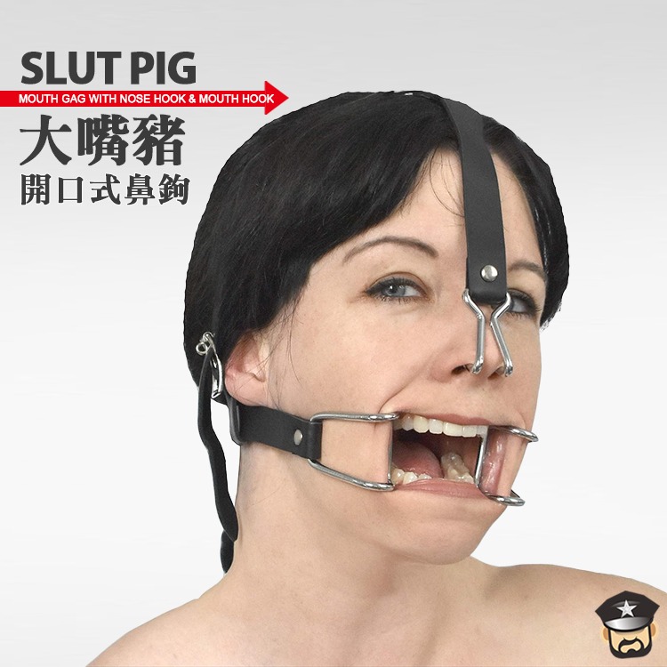 大嘴豬 開口式鼻勾 MOUTH GAG WITH NOSE HOOK & MOUTH HOOK-細節圖5