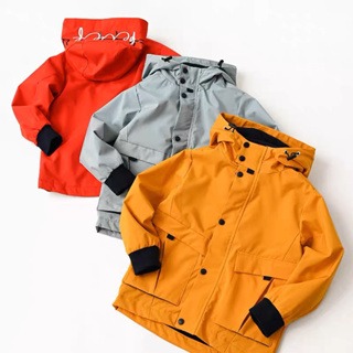 春秋新款中大童連帽抽繩加絨風衣外套/兒童防風防水保暖軟風衣/兒童百搭輕薄款防風外套-規格圖11