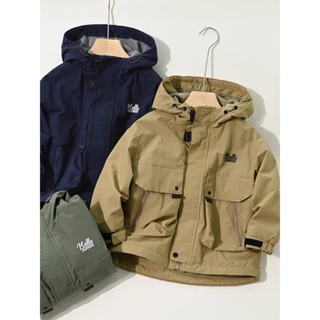 春秋新款中大童連帽抽繩加絨風衣外套/兒童防風防水保暖軟風衣/兒童百搭輕薄款防風外套-規格圖11