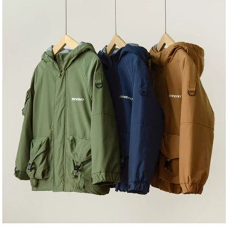 春秋新款中大童連帽抽繩加絨風衣外套/兒童防風防水保暖軟風衣/兒童百搭輕薄款防風外套-規格圖11