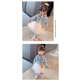 韓版冬季嬰幼兒連衣紗裙加牛仔外套2件組/女童可愛風蓬連衣裙/女童紗裙套裝-規格圖9