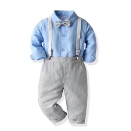 春秋季歐美男童英倫風紳士三件式套裝-規格圖11