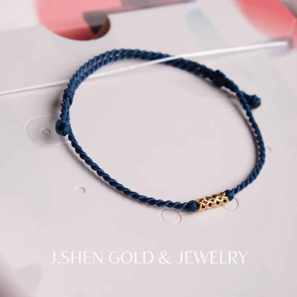 黃金鏤空手鍊 黃金手鍊 女生手鍊 男生手鍊 女生黃金手鍊 男生黃金手鍊 蠟繩手鍊 手鍊 黃金蕾絲手鍊 純金金飾 禮物-細節圖7