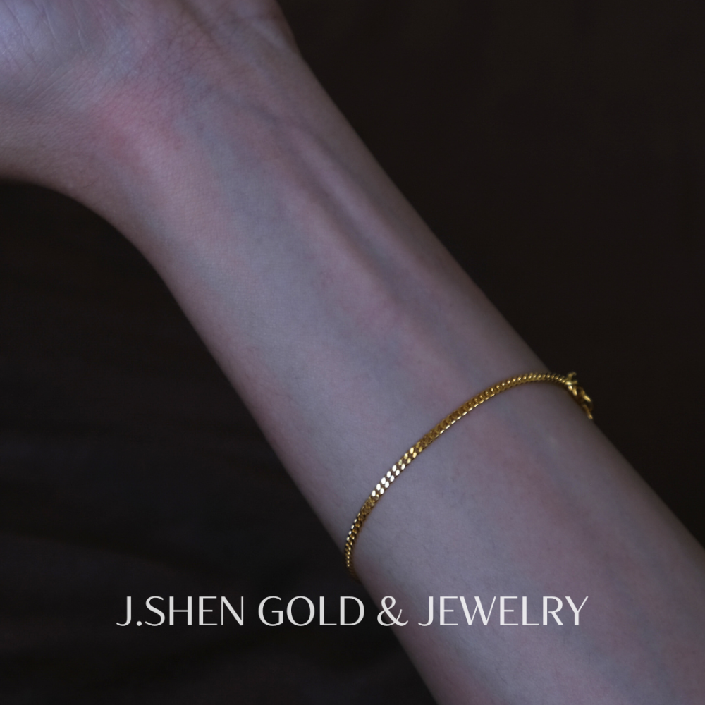 Cuban Link單善古巴手鍊【2mm極致款】品牌訂製款𝑵𝒆𝒘! 純金金飾 黃金手鍊 黃金飾品 禮物-細節圖3