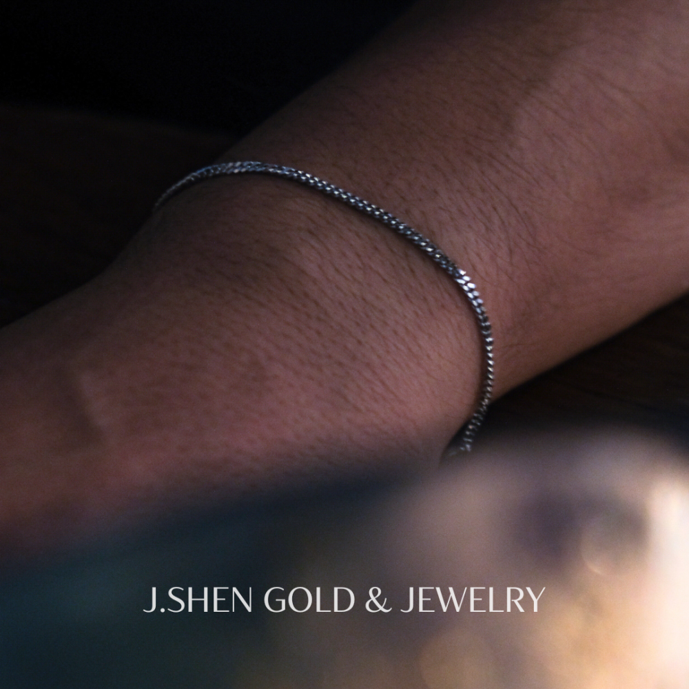 Elite白金古巴手鍊【2mm雅致款】白金古巴手鍊 白金手鍊 白金單善古巴手鍊 白金PT950 白金飾品 禮物-細節圖3