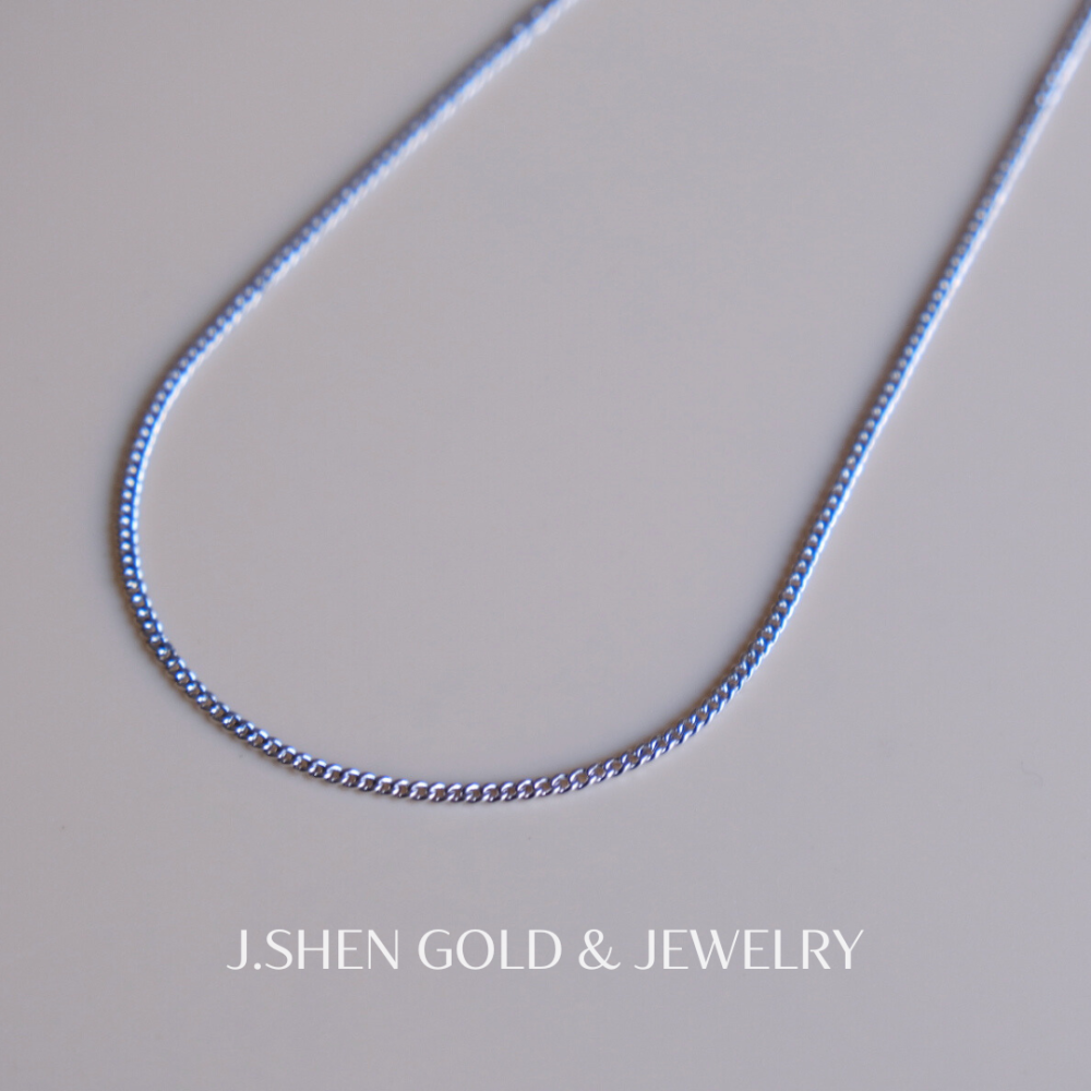 Cuban Link系列-白金單善古巴項鍊 白金項鍊 鉑金項鍊 單善項鍊 白金飾品 禮物-細節圖2