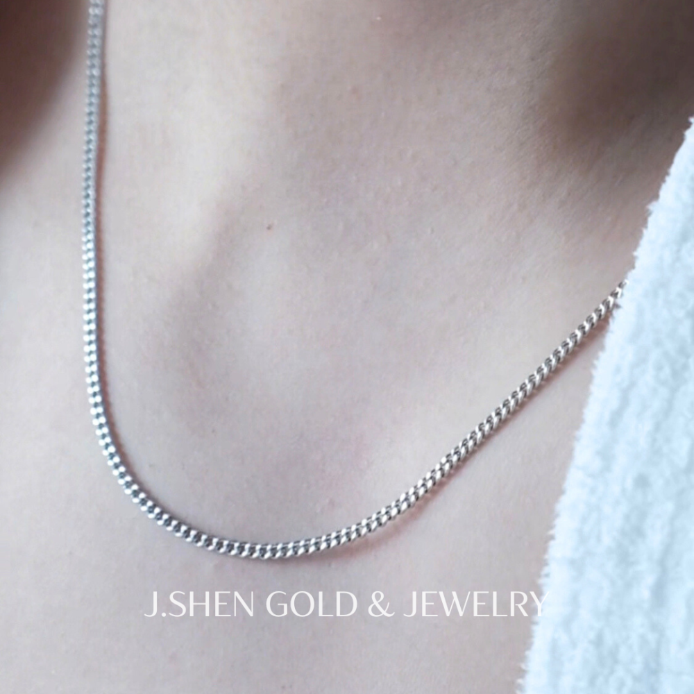 Cuban Link系列-白金單善古巴項鍊 白金項鍊 鉑金項鍊 單善項鍊 白金飾品 禮物-細節圖5