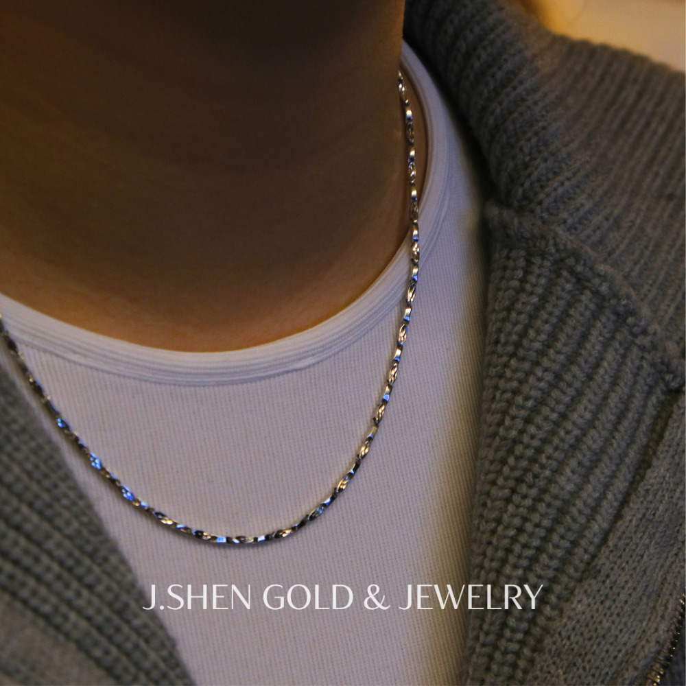 Stellar Link白金銀霜星鍊 白金項鍊 鉑金項鍊 白金飾品 禮物-細節圖2